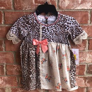 Bonnie Jean Size 2T Leopard Print Dress NWT